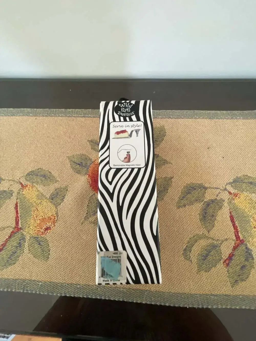 Wild Eye Designs Zebra Print High Heel Cake Server w/Removable Magnetic Heel